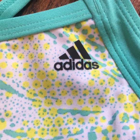 Adidas Yellow Spirals Tie-Back One-piece Swimsuit - Picture 4 of 10